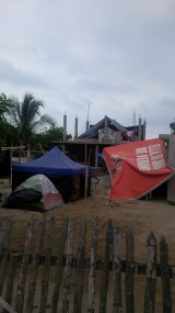 Many living in tents.